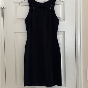 Black Trouve cut out midi dress, sz XS